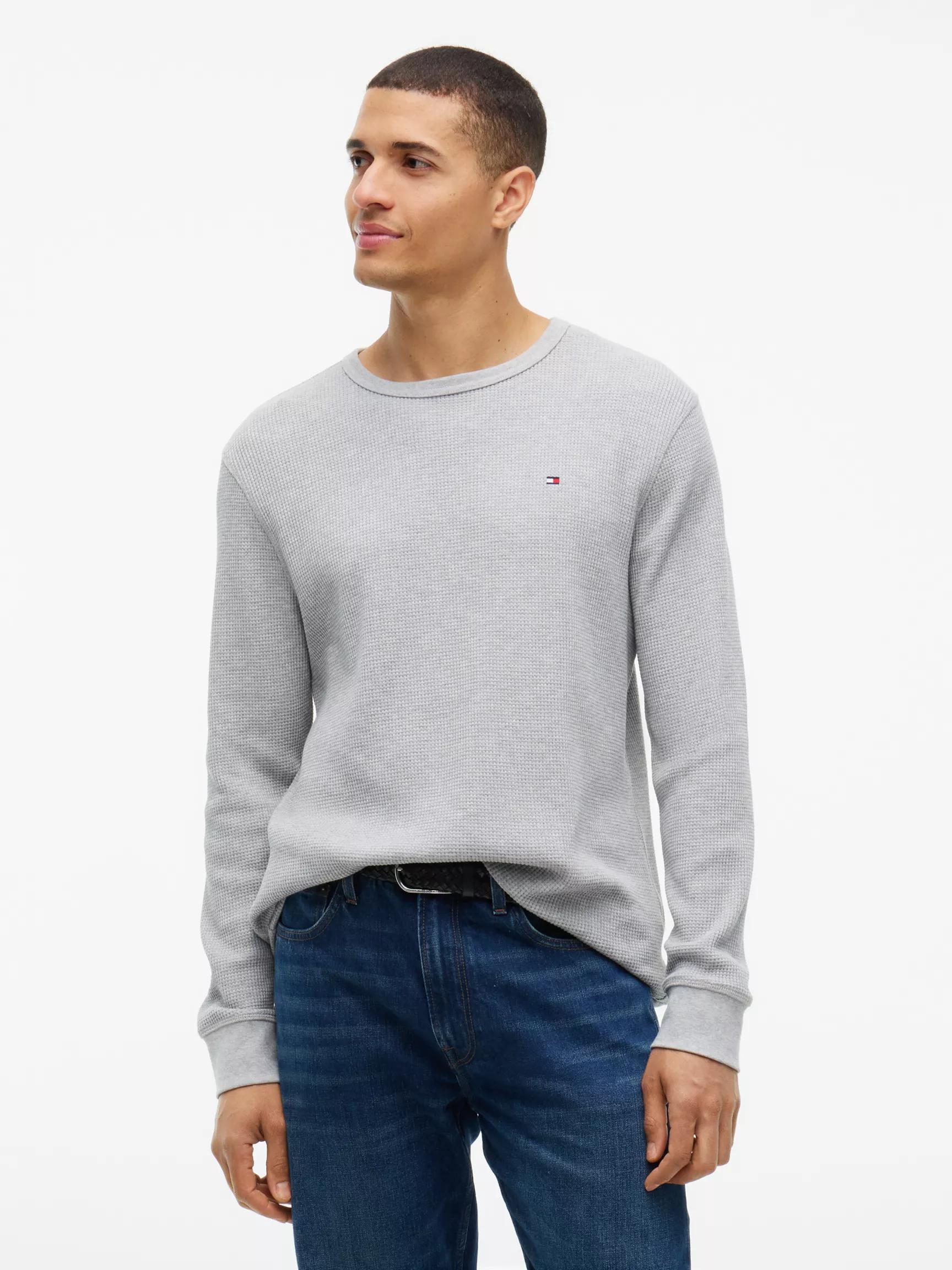 Long-Sleeve Waffle-Knit T-Shirt by TOMMY HILFIGER