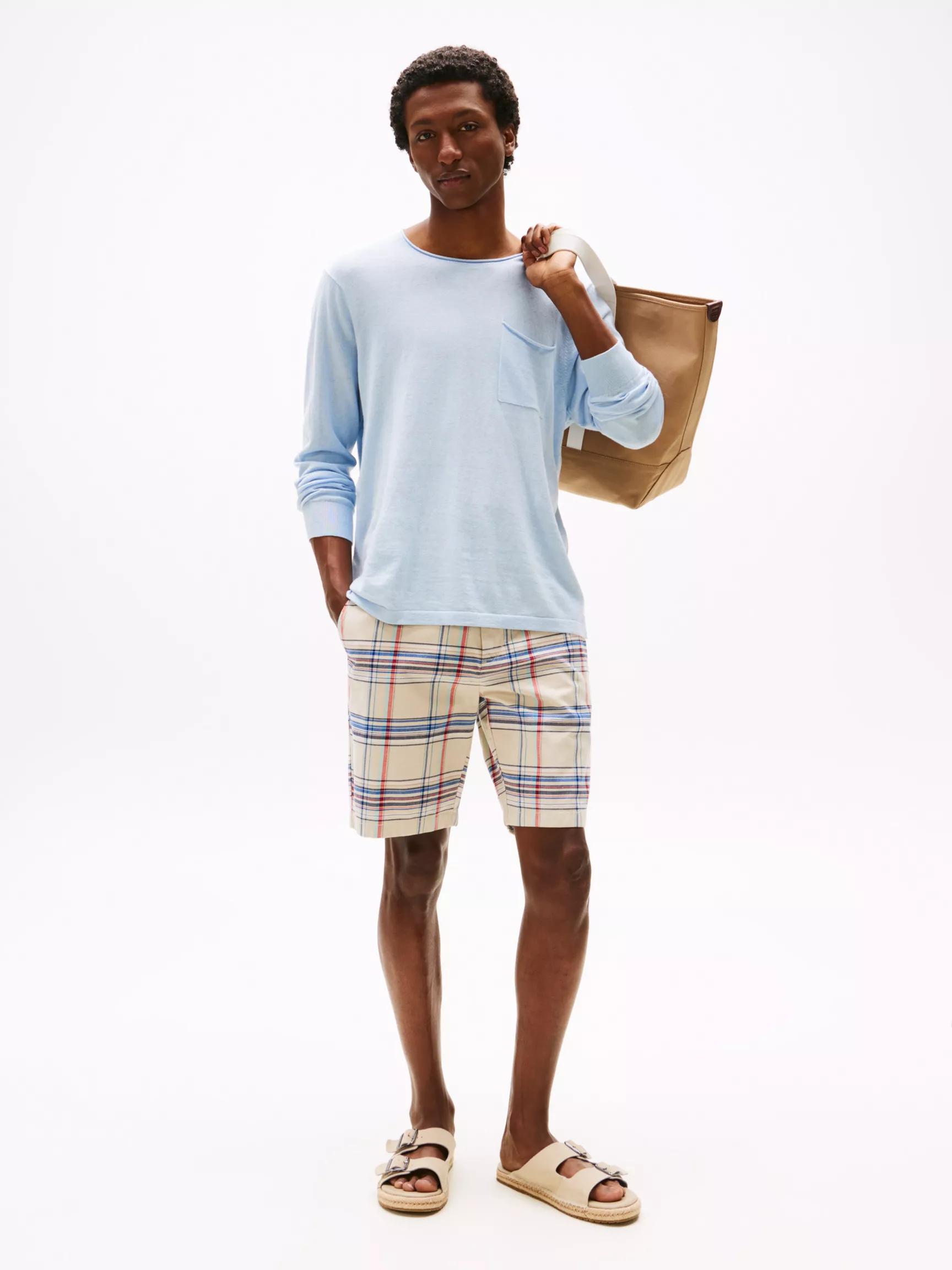 Madras Stretch-Cotton Twill 9" Short by TOMMY HILFIGER