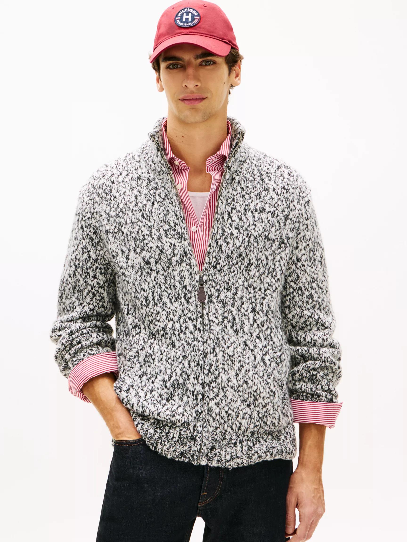 Marled Mockneck Zip Sweater by TOMMY HILFIGER