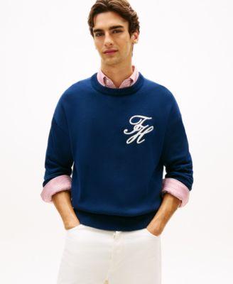 Men's Chunky Cotton Crewneck Sweater by TOMMY HILFIGER
