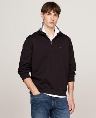 Men's Essential Intechno Knit Regular-Fit Quarter-Zip Sweatshirt by TOMMY HILFIGER