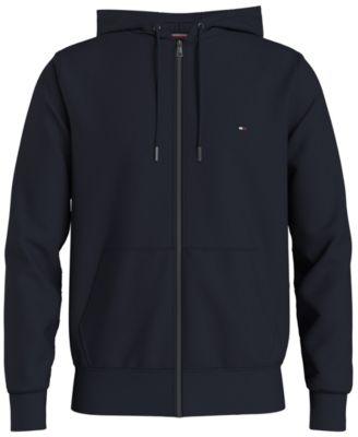 Men's Long Sleeve Zip-Front Flag Logo Hoodie by TOMMY HILFIGER