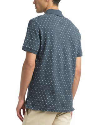 Men's Micro Geometric Print Short Sleeve Polo Shirt by TOMMY HILFIGER