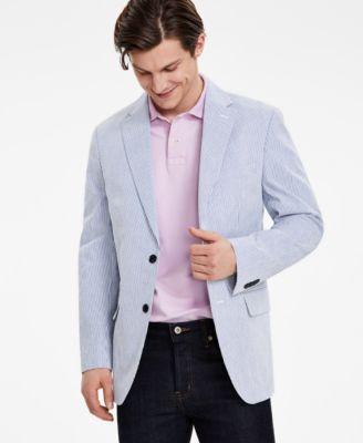 Men's Modern-Fit Seersucker Sport Coat by TOMMY HILFIGER
