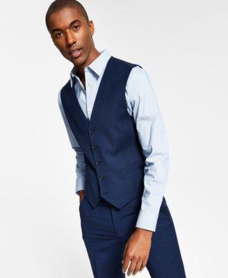 Men's Modern-Fit Wool TH-Flex Stretch Suit Suit Vest by TOMMY HILFIGER