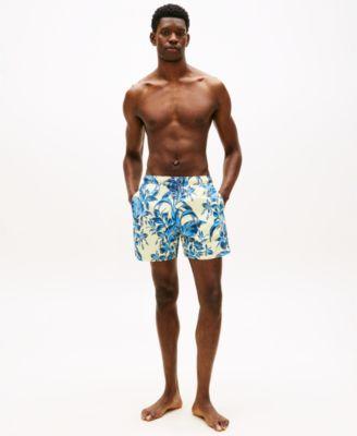 Men's Print Drawstring 5" Swim Trunks by TOMMY HILFIGER