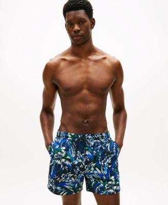 Men's Print Drawstring 5" Swim Trunks by TOMMY HILFIGER