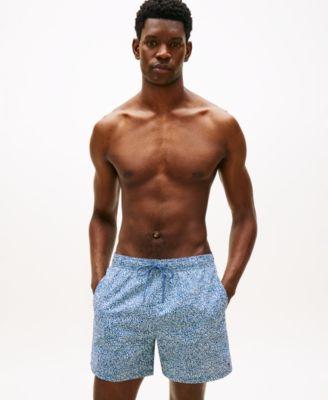 Men's Print Drawstring 5" Swim Trunks by TOMMY HILFIGER