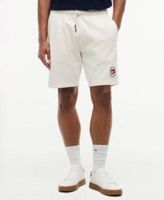 Men's Red,White, and Blue 10" Box Flag Drawstring Shorts by TOMMY HILFIGER