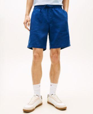 Men's Regular-Fit 8" Linen-Blend Drawstring Shorts by TOMMY HILFIGER