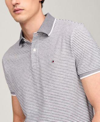 Men's Regular-Fit Tipped Linen Polo Shirt by TOMMY HILFIGER