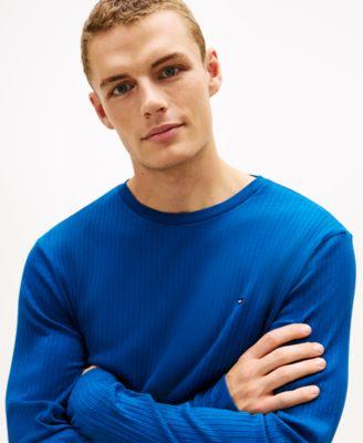 Men's Ribbed Long-Sleeve Pajama Shirt by TOMMY HILFIGER
