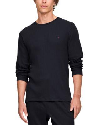 Men's Ribbed Long-Sleeve Pajama Shirt by TOMMY HILFIGER