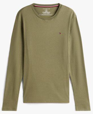 Men's Ribbed Long-Sleeve Pajama Shirt by TOMMY HILFIGER
