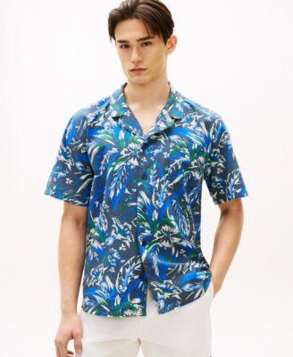 Men's Short-Sleeve Floral Print Woven Shirt by TOMMY HILFIGER