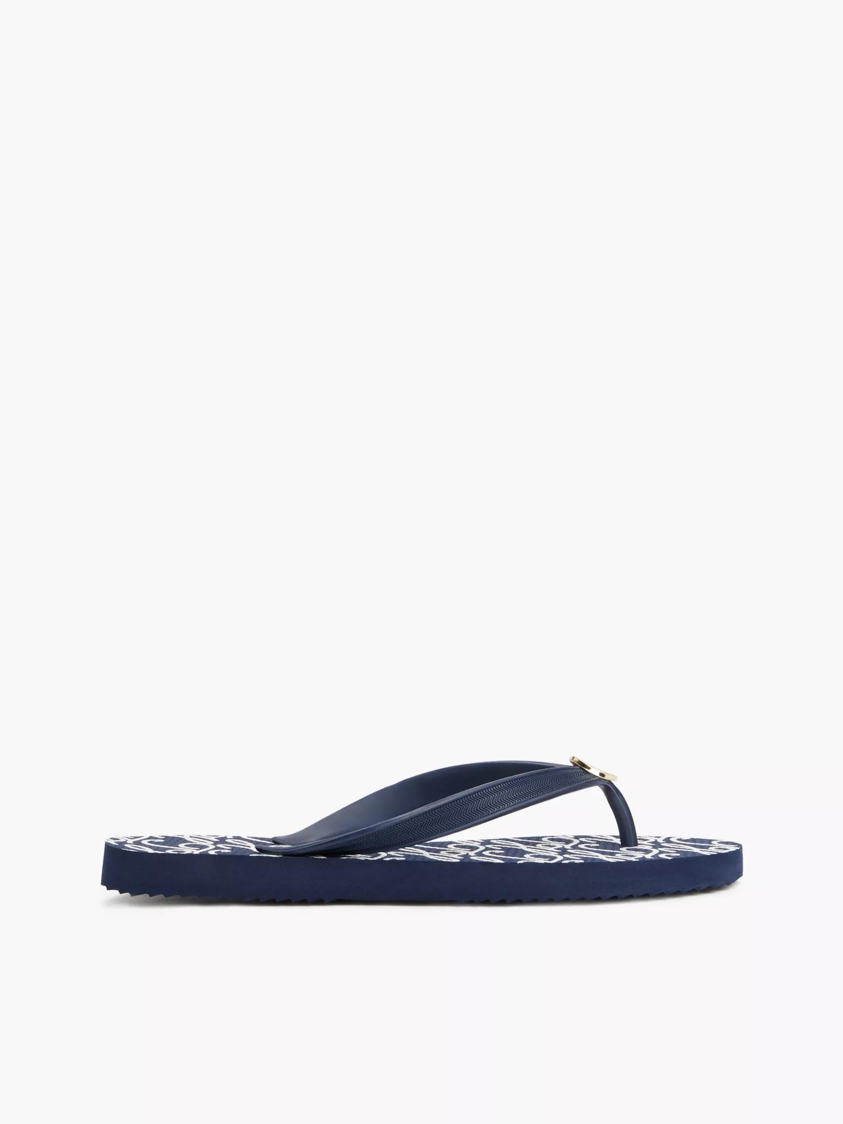 Metal Hardware TH Script Print Flip-Flop by TOMMY HILFIGER
