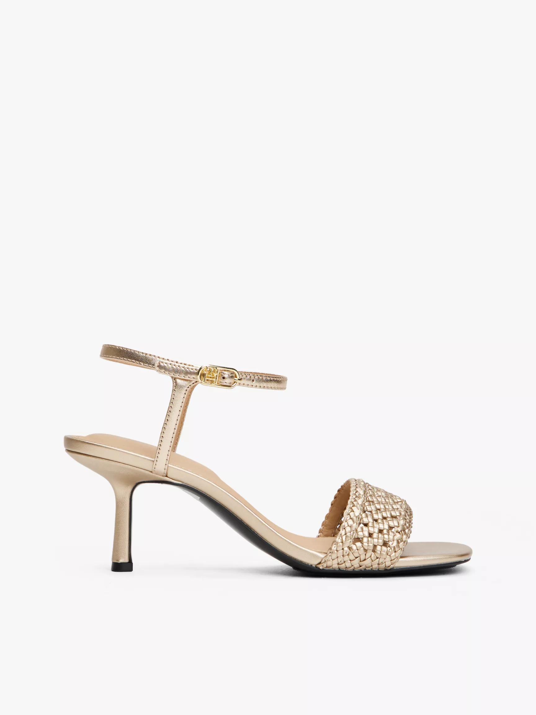 Metallic Kitten-Heel Sandal by TOMMY HILFIGER