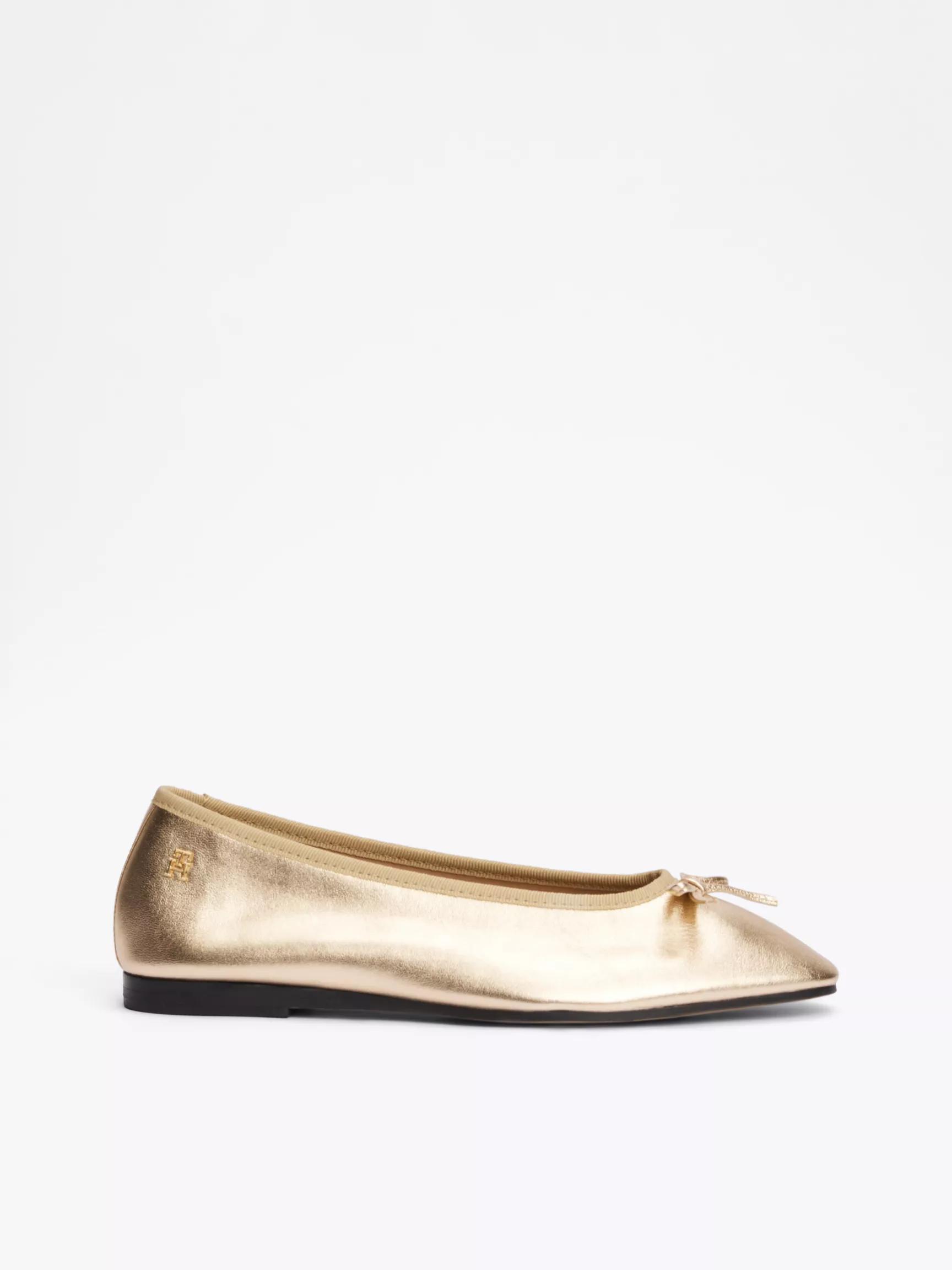 Metallic Leather Ballet Flat by TOMMY HILFIGER