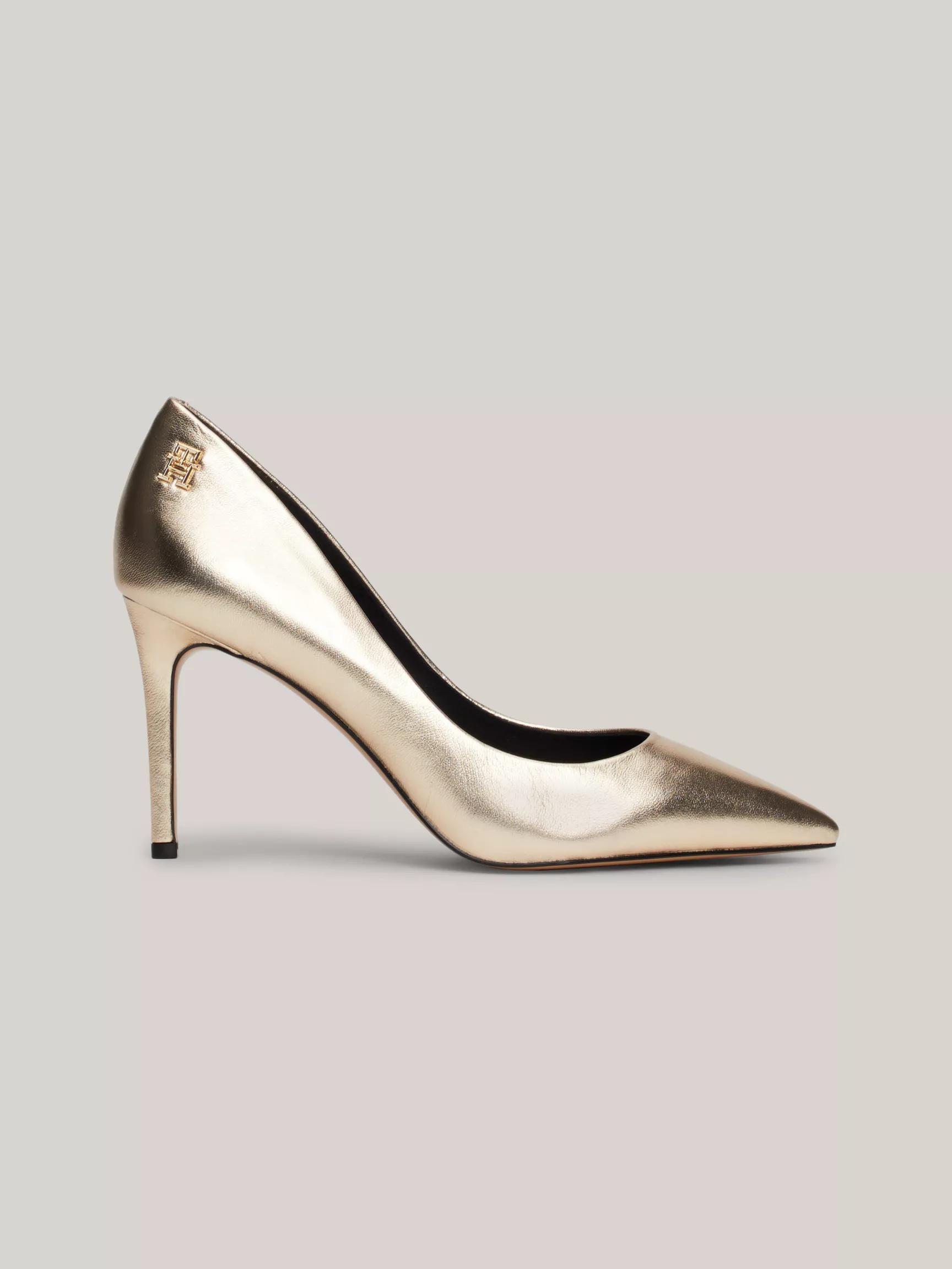 Metallic Pointed Leather Stiletto Heel by TOMMY HILFIGER