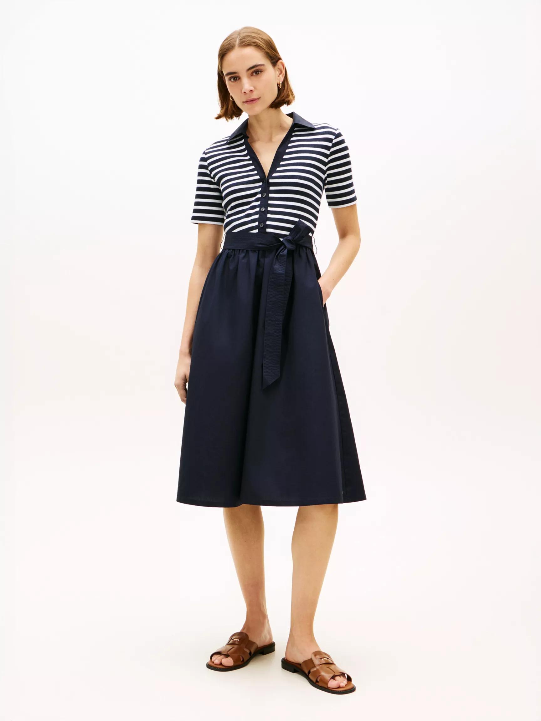 Mix Media Belted Polo Dress by TOMMY HILFIGER