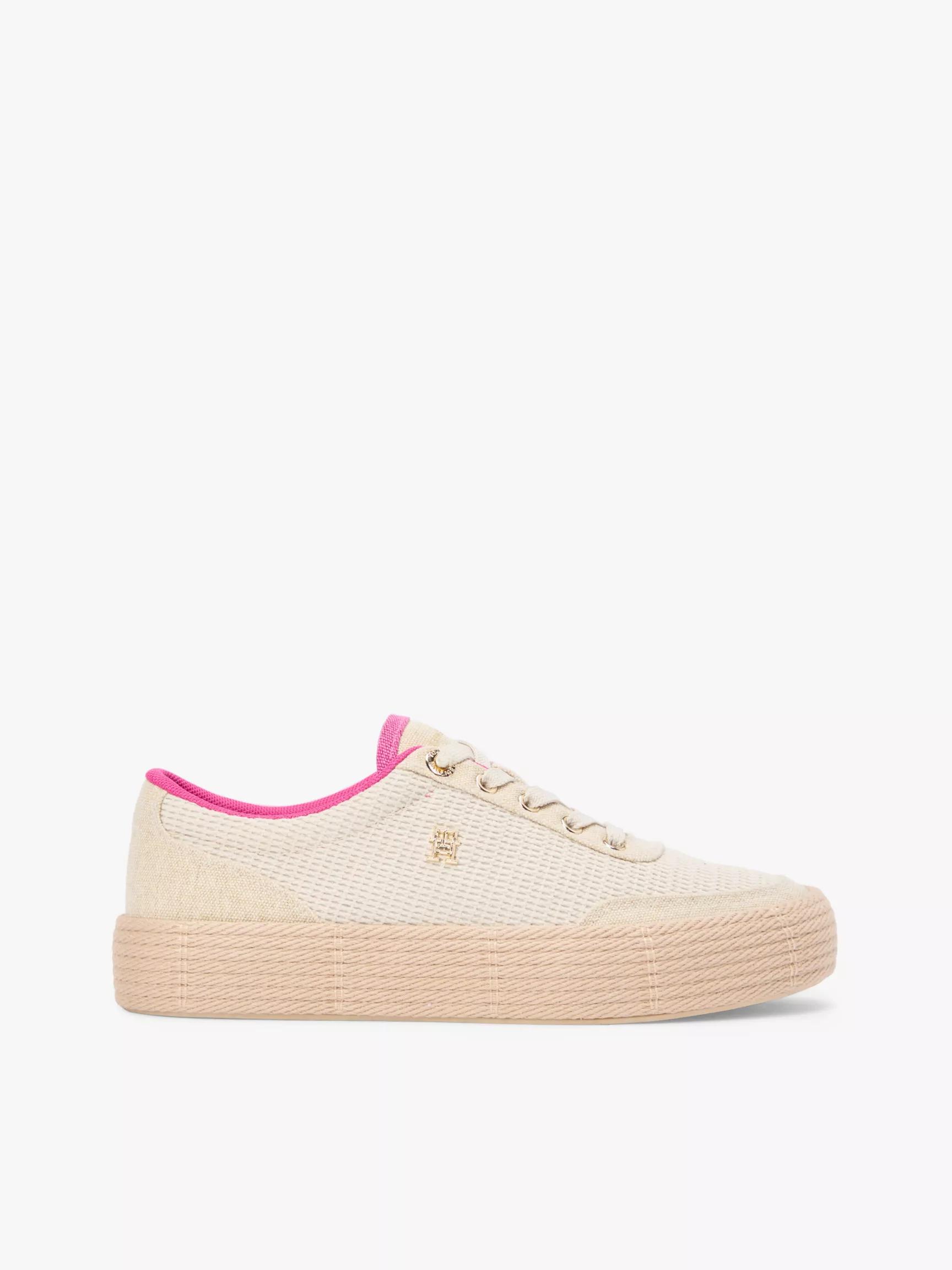 Mixed-Texture Canvas Platform Sneaker by TOMMY HILFIGER
