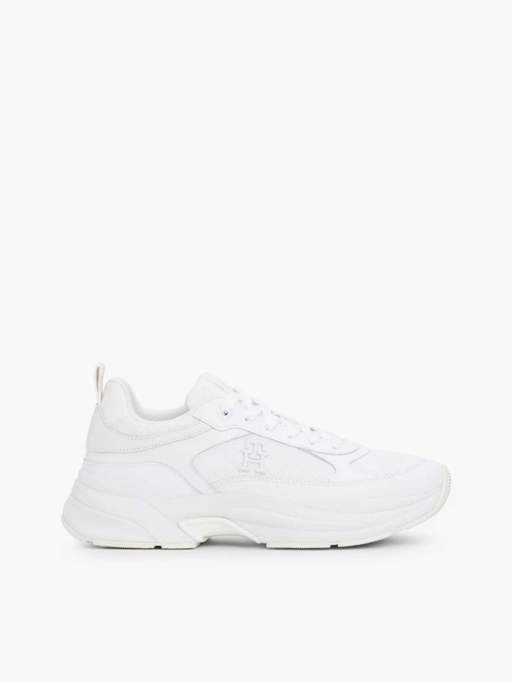 Mixed-Texture Chunky Leather Sneaker by TOMMY HILFIGER