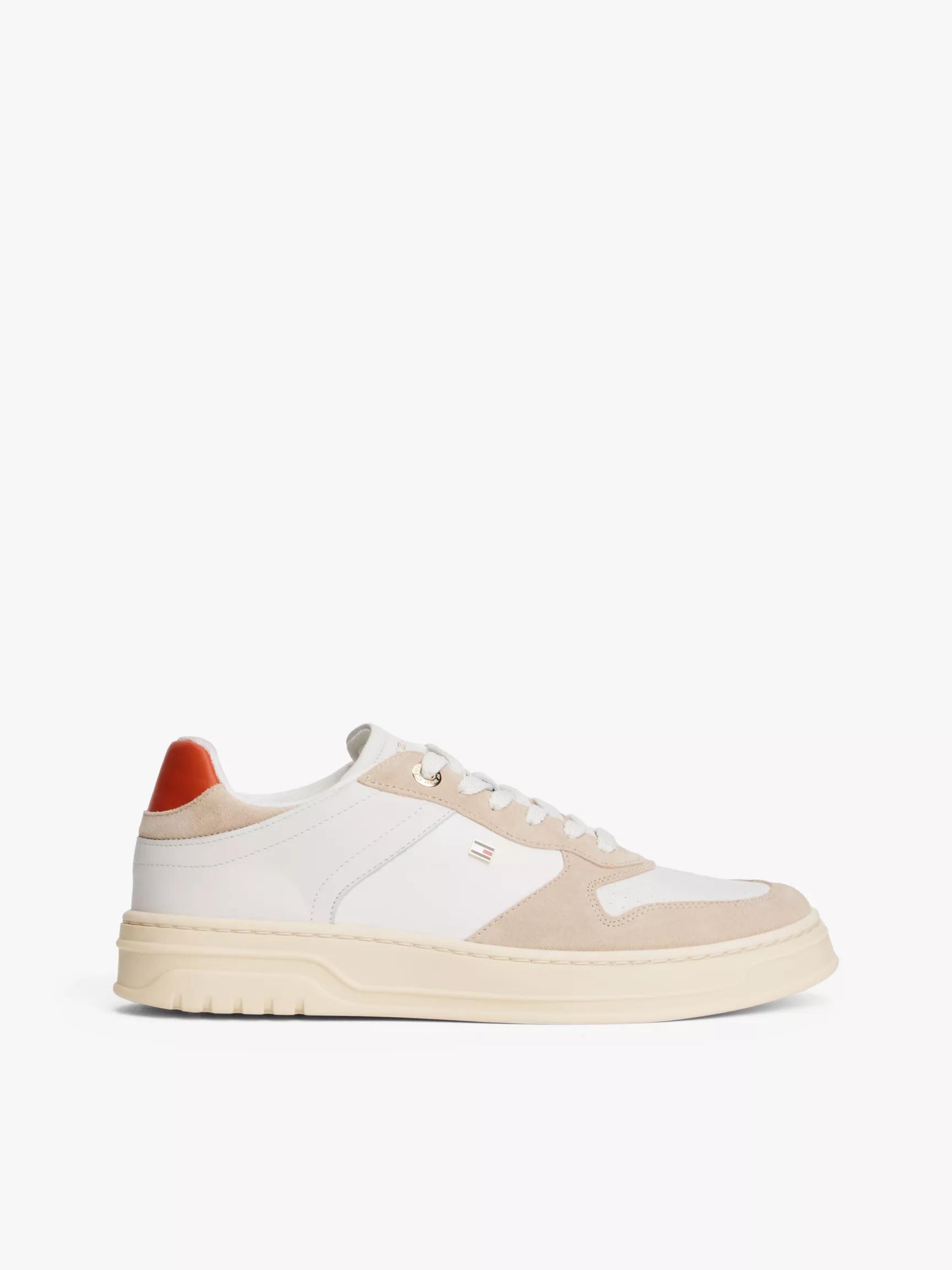 Mixed Texture Suede Cupsole Sneaker by TOMMY HILFIGER