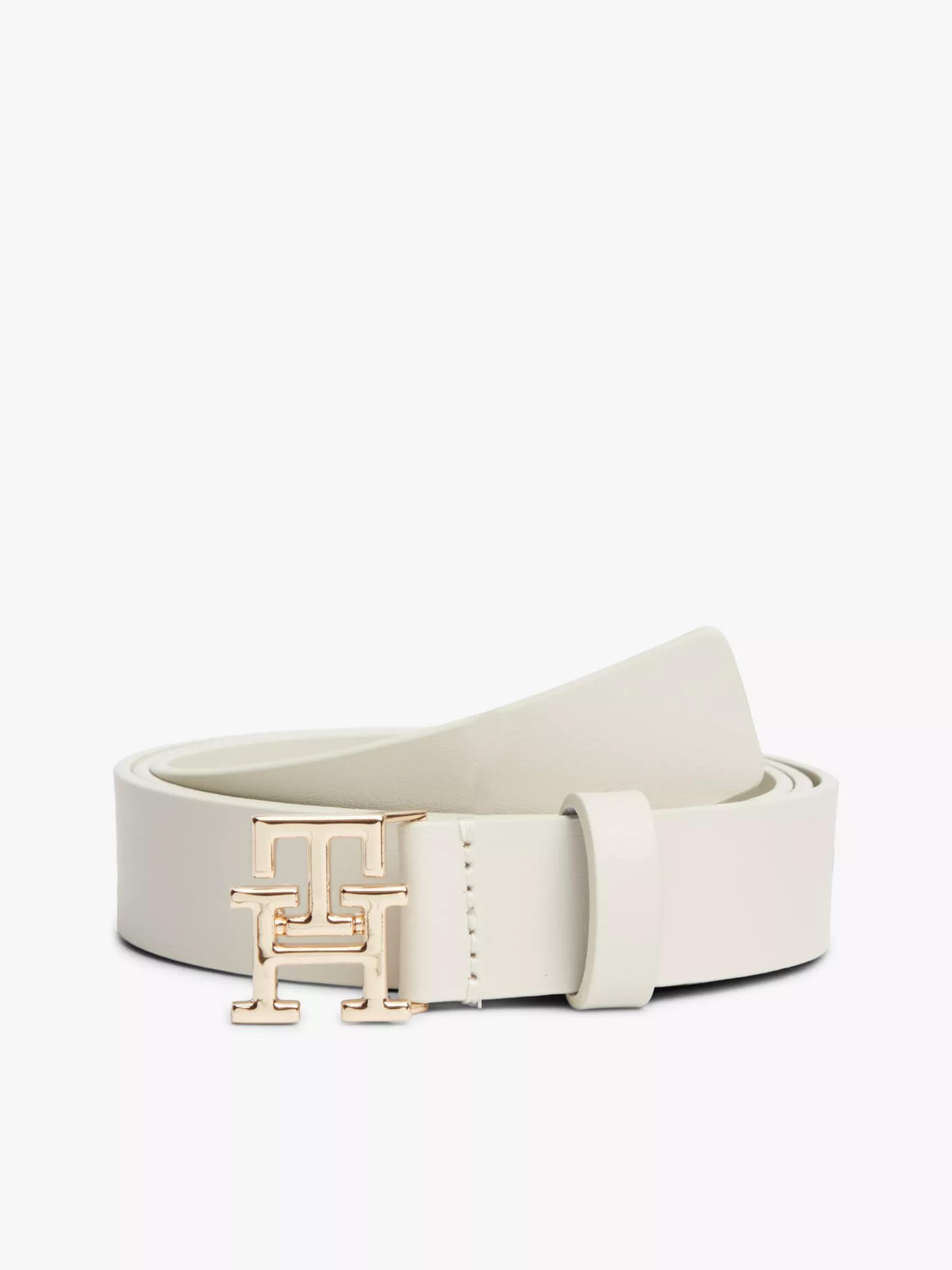 Monogram Buckle Leather Belt by TOMMY HILFIGER