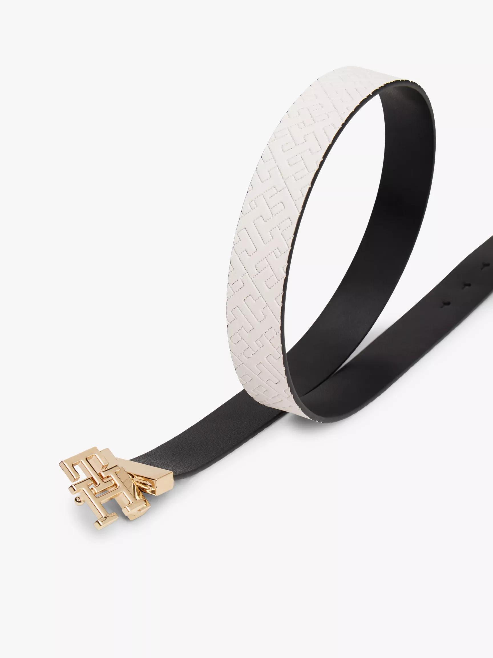 Monogram Buckle Reversible Leather Belt by TOMMY HILFIGER