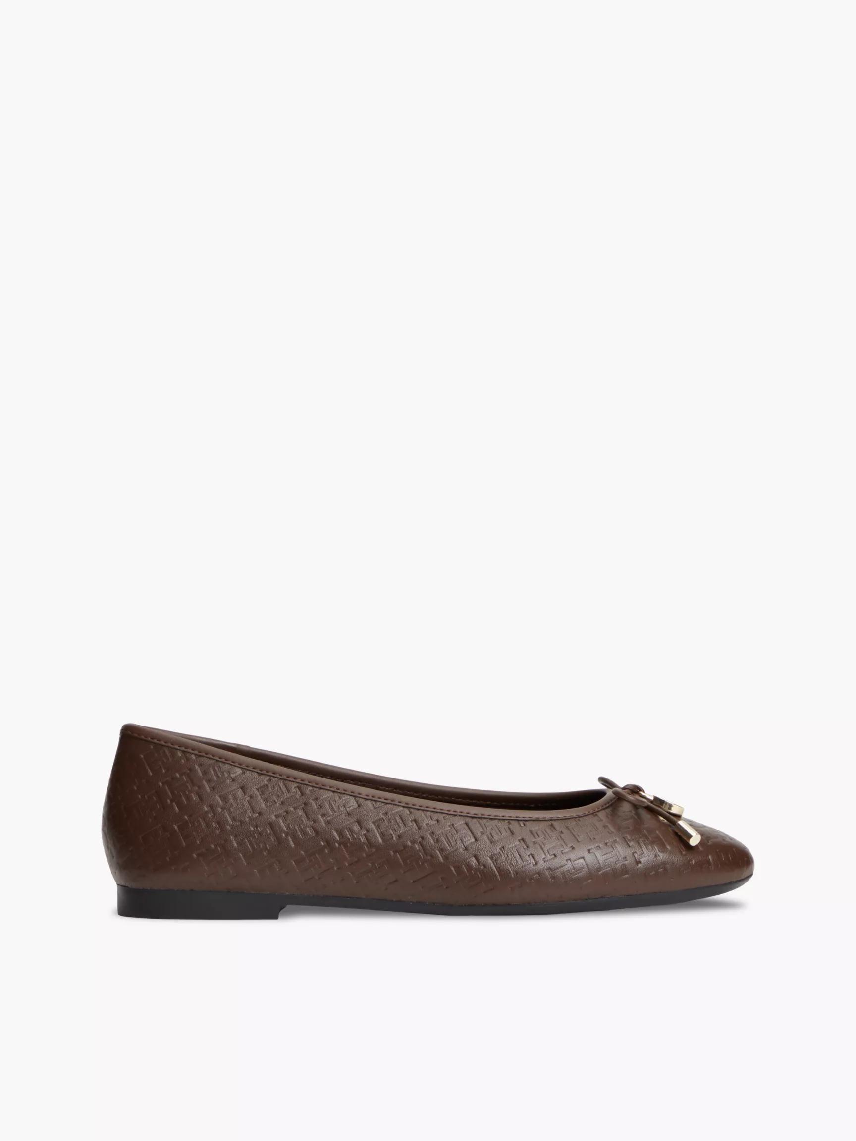 Monogram-Debossed Leather Ballet Flat by TOMMY HILFIGER