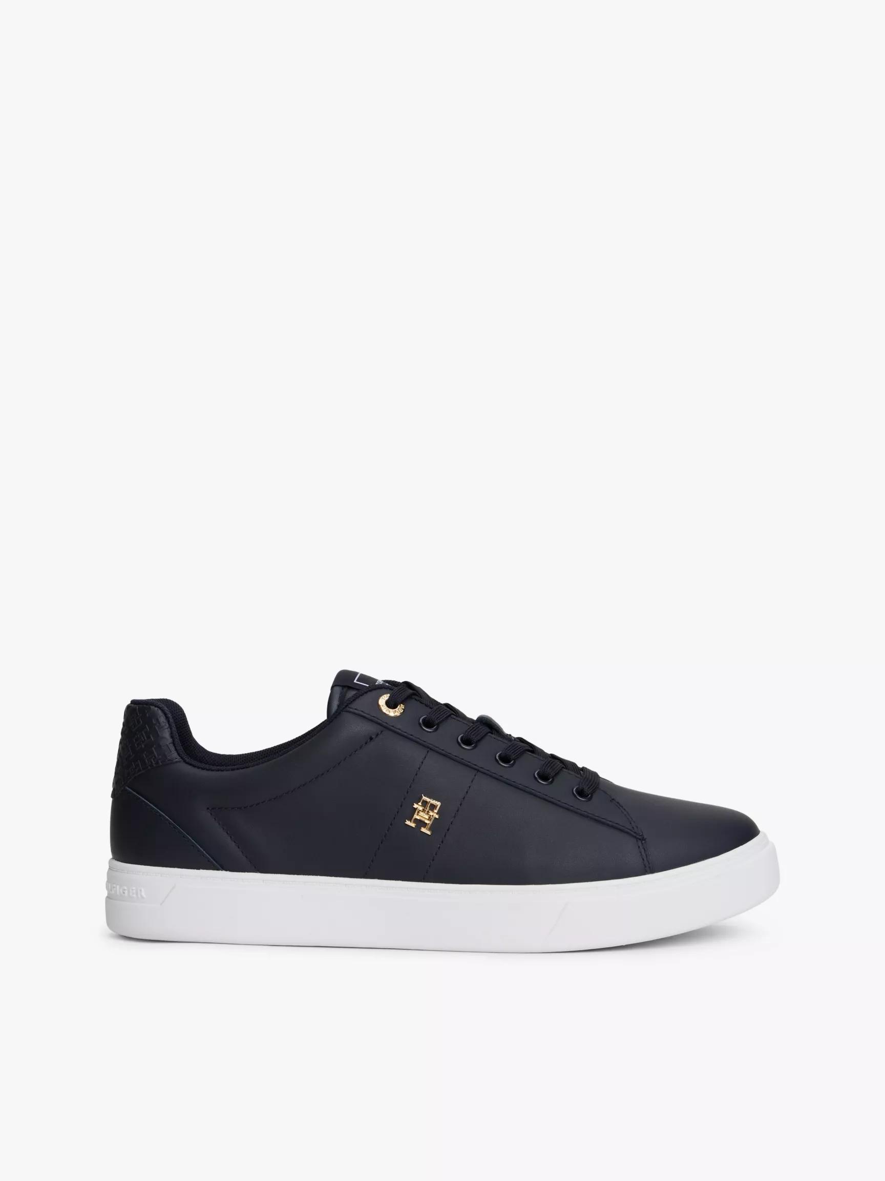 Monogram Heel Leather Court Sneaker by TOMMY HILFIGER