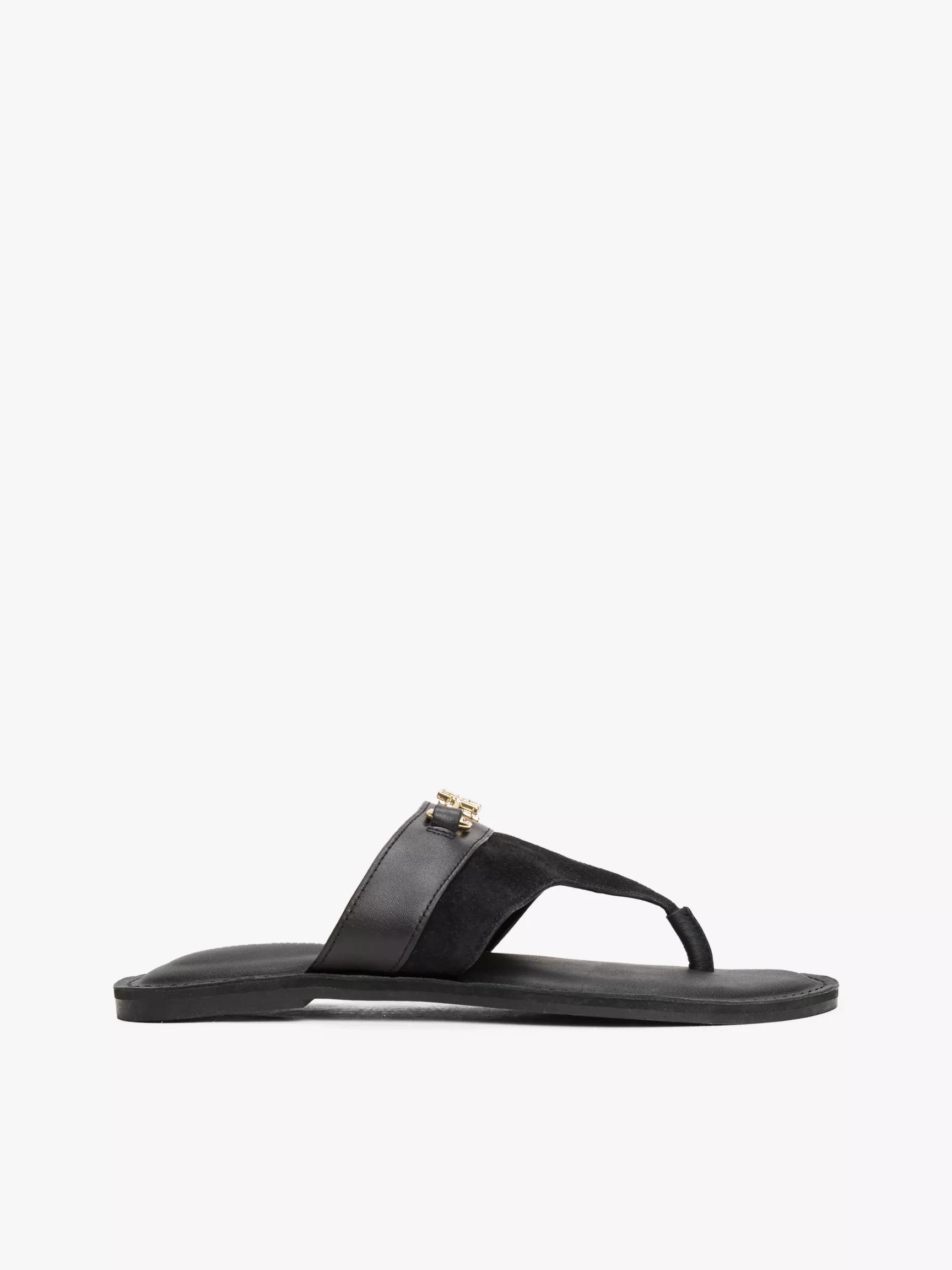Monogram Horsebit Leather & Suede Sandal by TOMMY HILFIGER