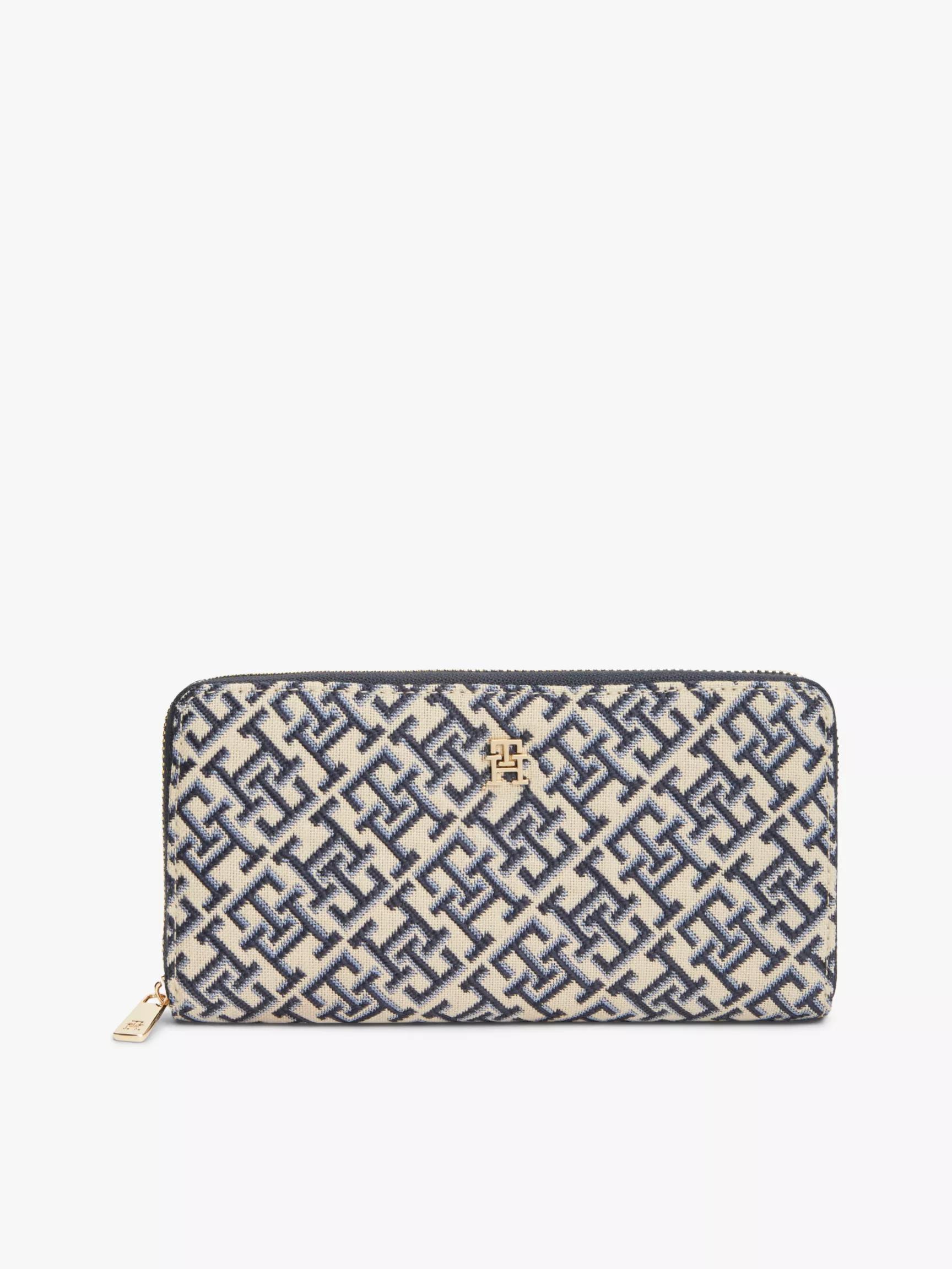 Monogram Jacquard Large Zip Wallet by TOMMY HILFIGER