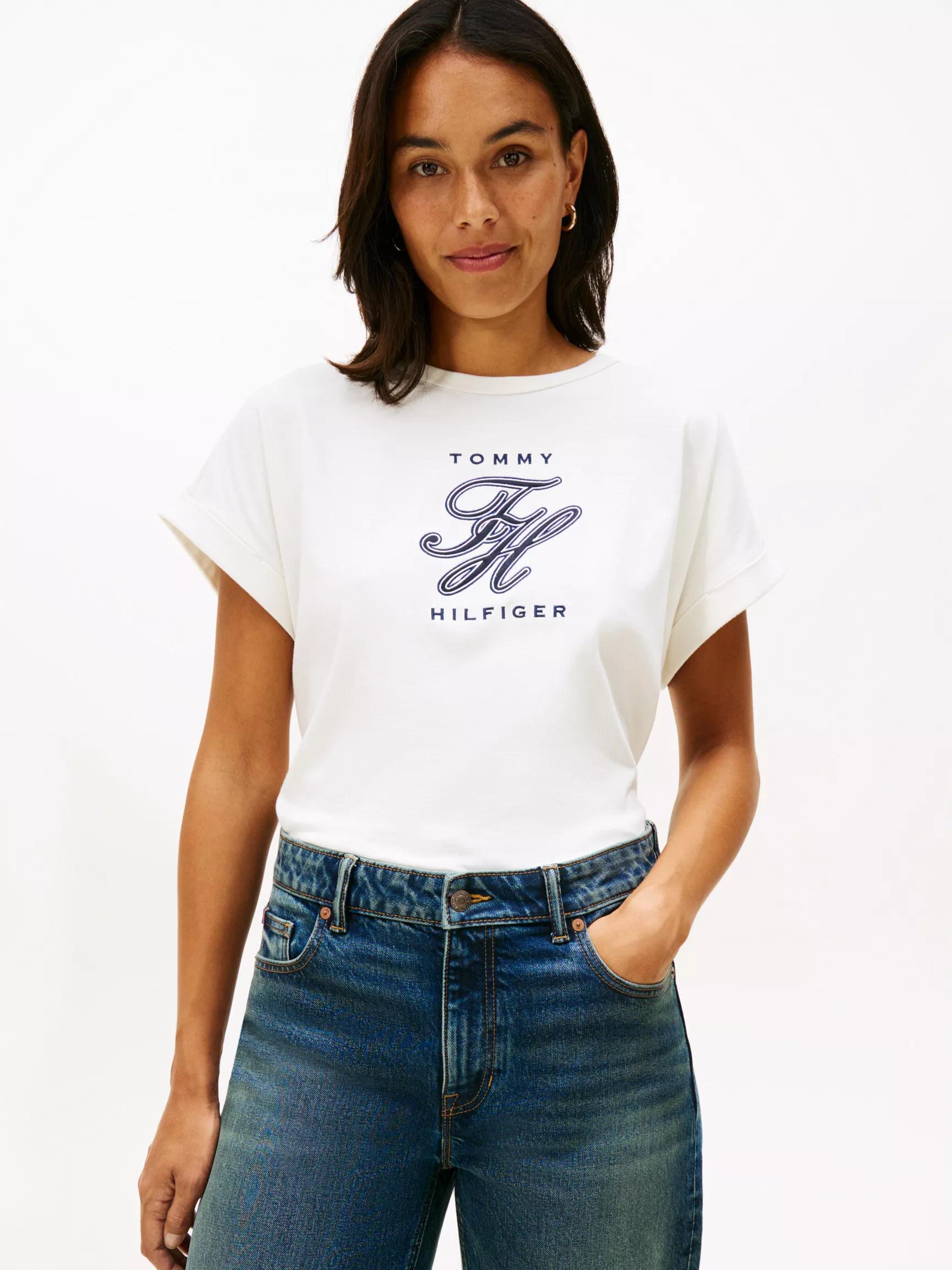 Monogram Logo Dolman Sleeve T-Shirt by TOMMY HILFIGER Monogram Logo Dolman Sleeve T-Shirt by TOMMY HILFIGER
