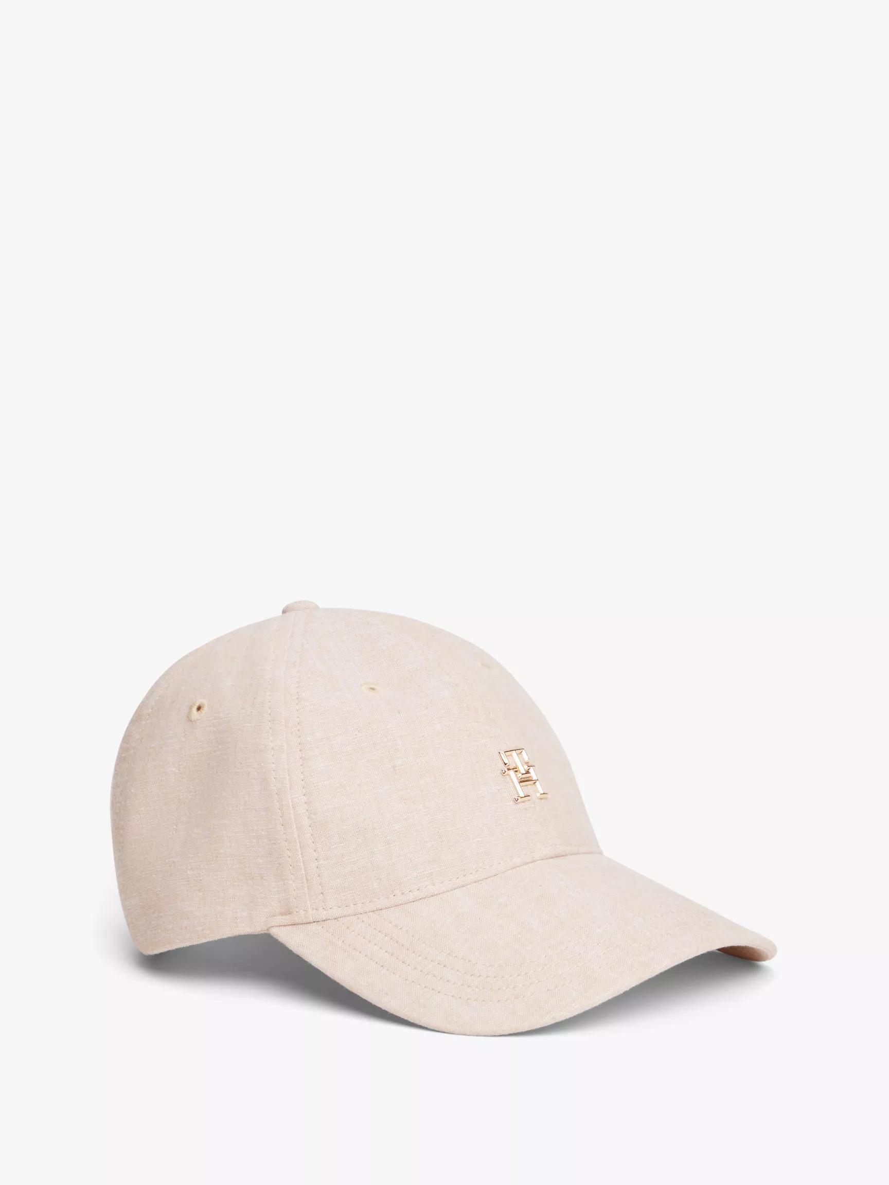 Monogram Logo Linen-Blend Baseball Cap by TOMMY HILFIGER
