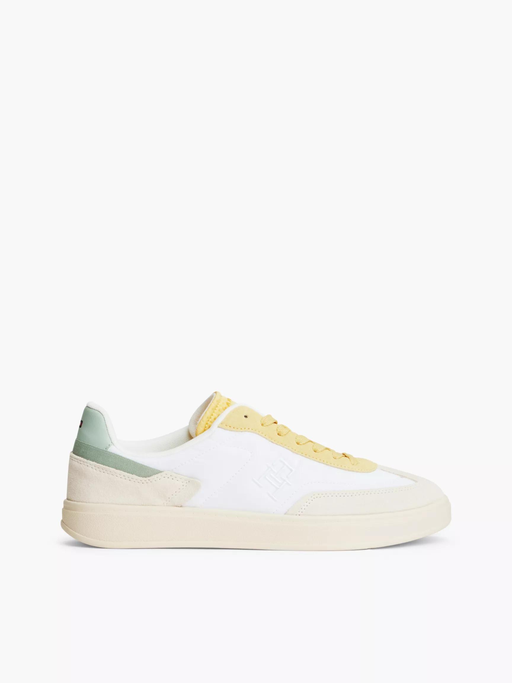 Monogram Mixed-Media Skater Sneaker by TOMMY HILFIGER