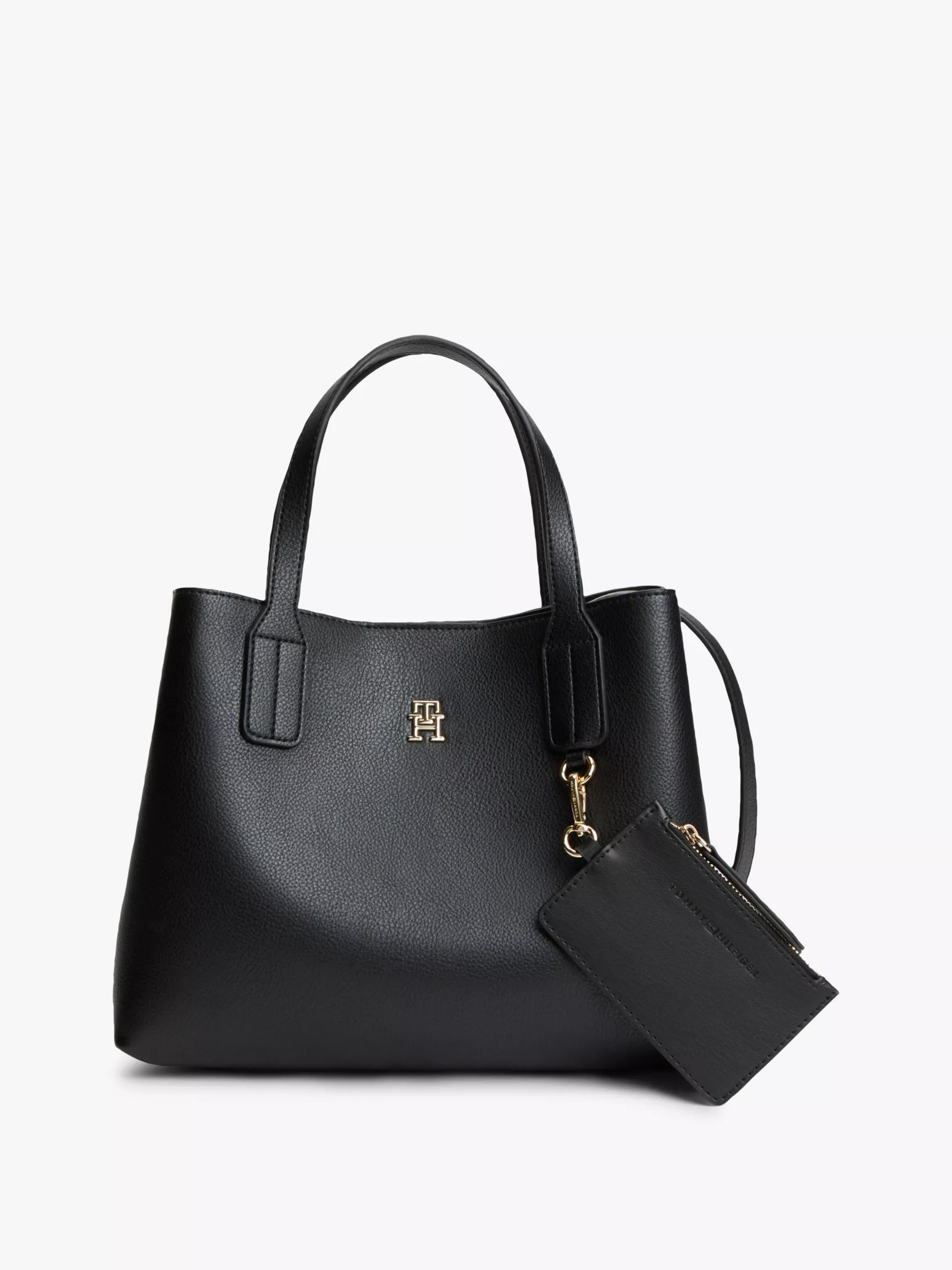 Monogram Pebbled Mini Satchel Bag by TOMMY HILFIGER