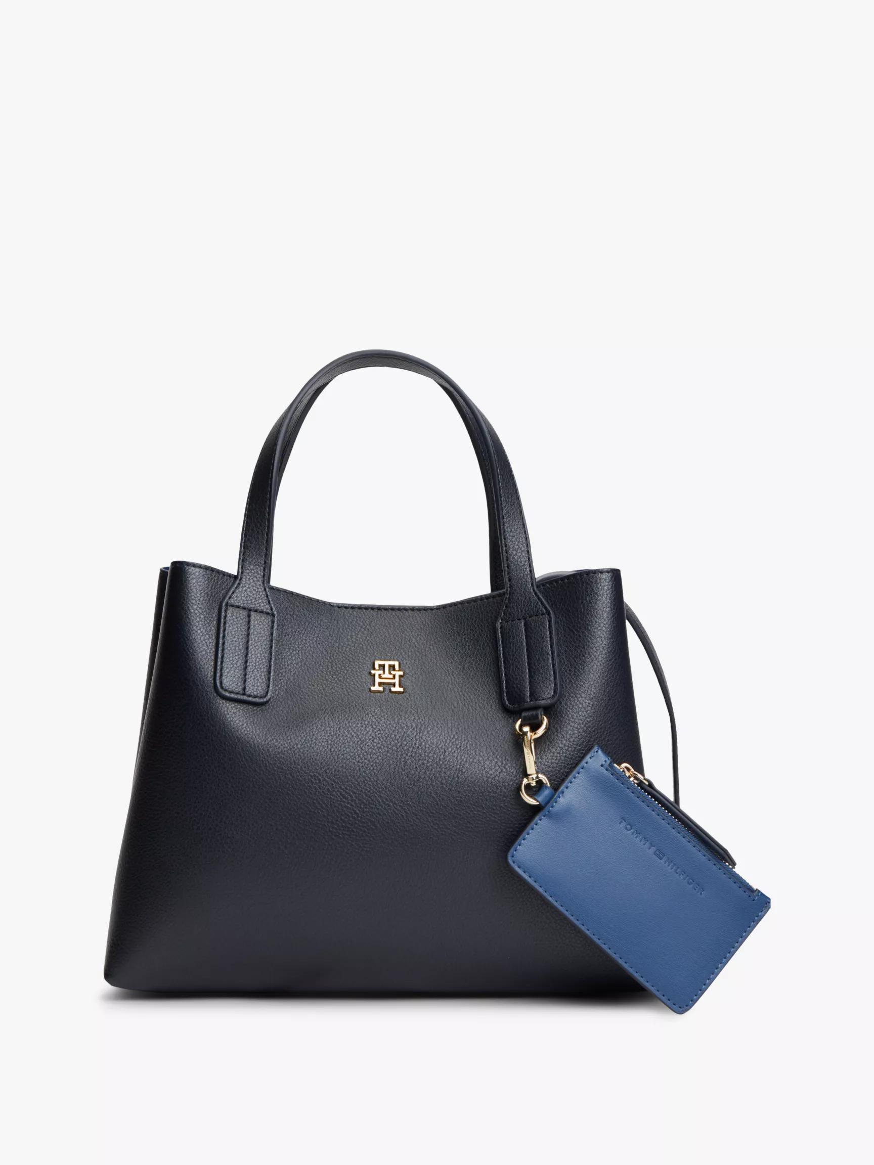 Monogram Pebbled Mini Satchel Bag by TOMMY HILFIGER