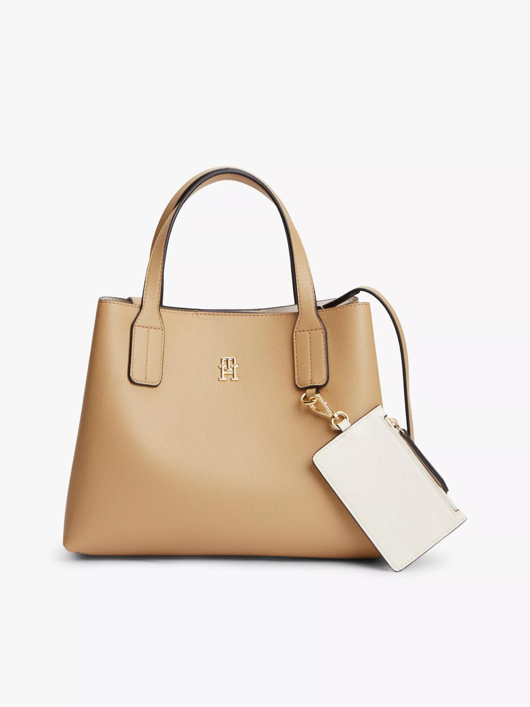 Monogram Pebbled Mini Satchel Bag by TOMMY HILFIGER