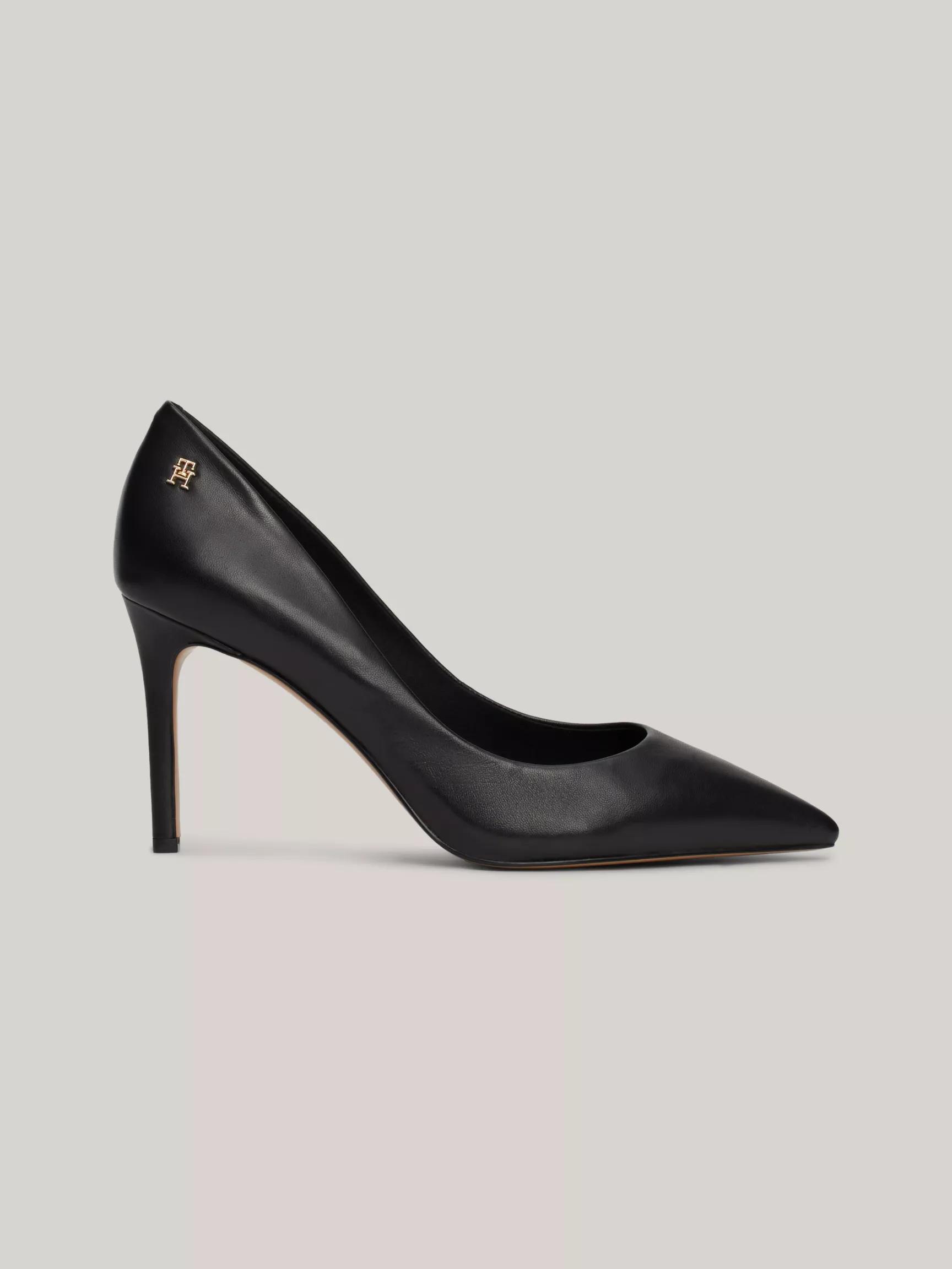 Monogram Pointed Toe Leather Heel by TOMMY HILFIGER