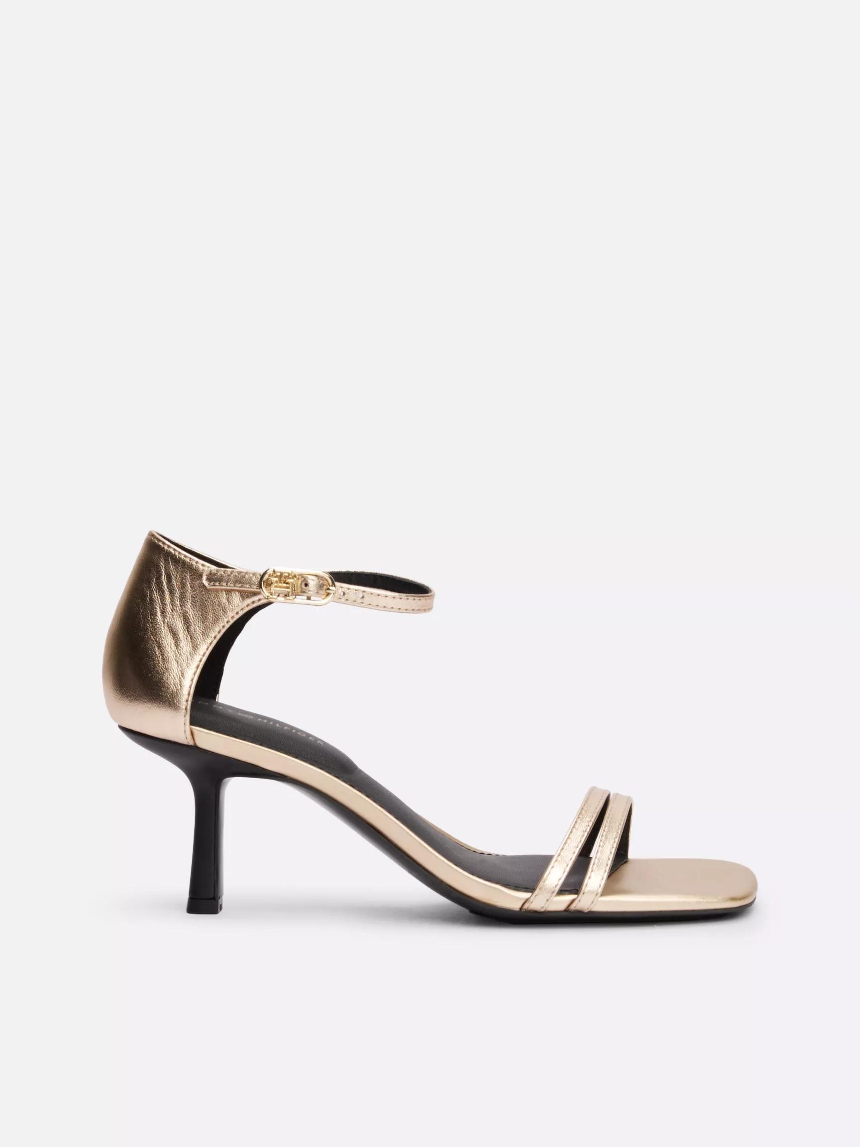 Monogram Strap Metallic Kitten Heel Shoe by TOMMY HILFIGER