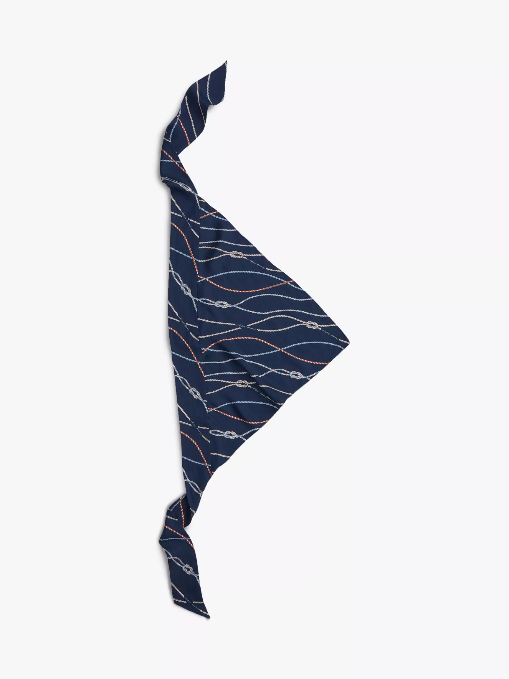 Nautical Rope Print Silk Scarf by TOMMY HILFIGER