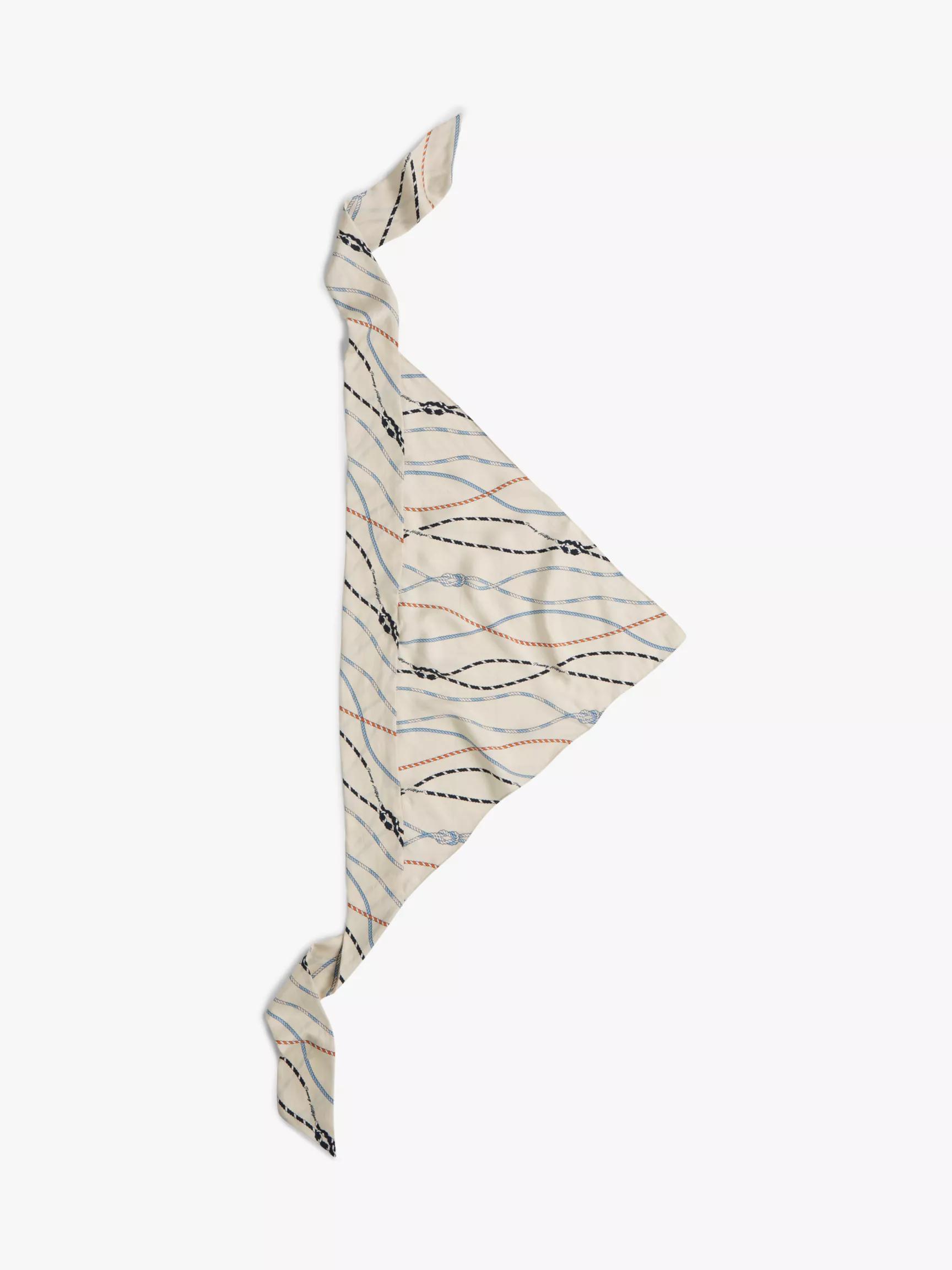 Nautical Rope Print Silk Scarf by TOMMY HILFIGER