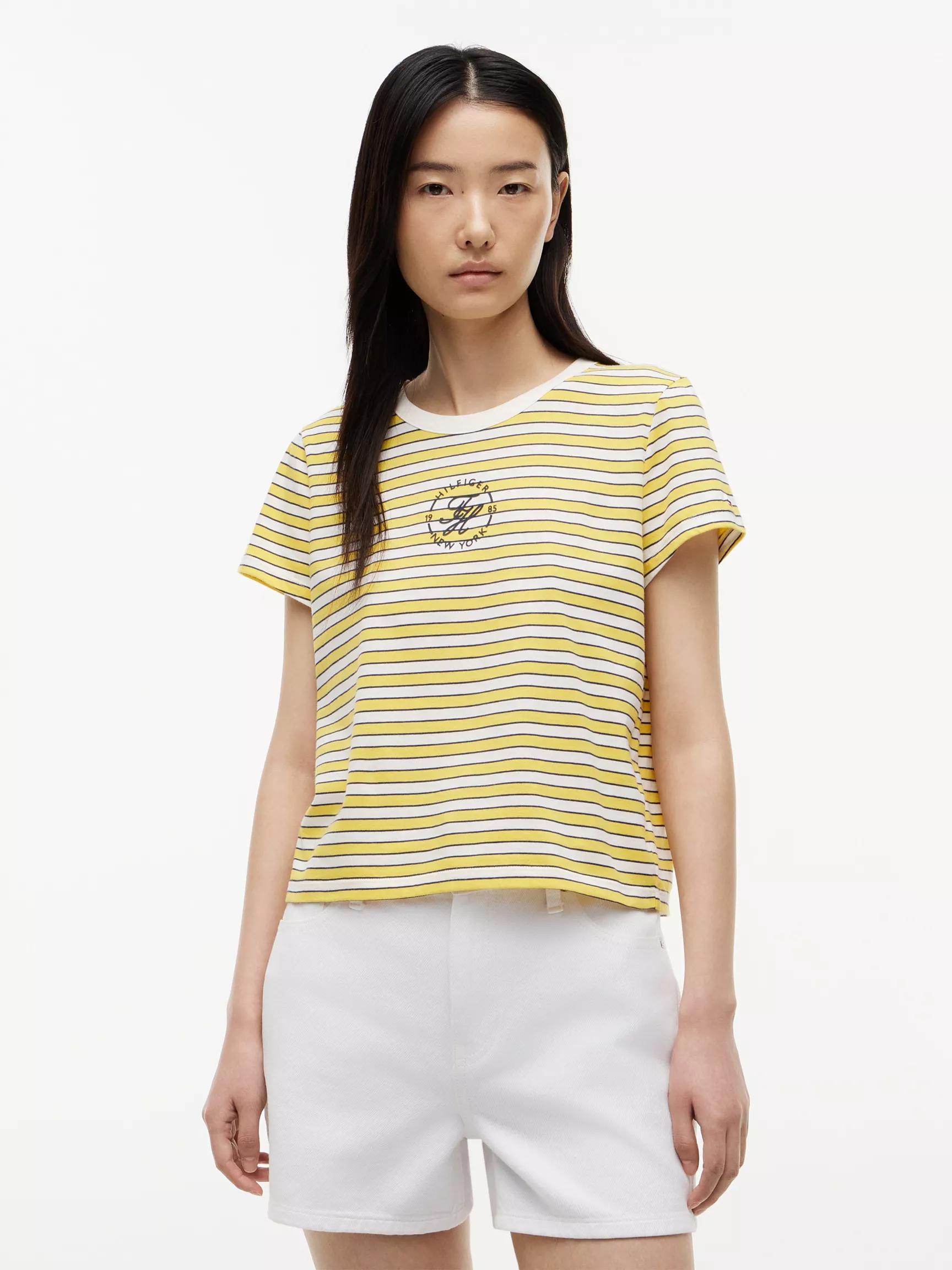 Nautical Script Monogram Striped T-Shirt by TOMMY HILFIGER