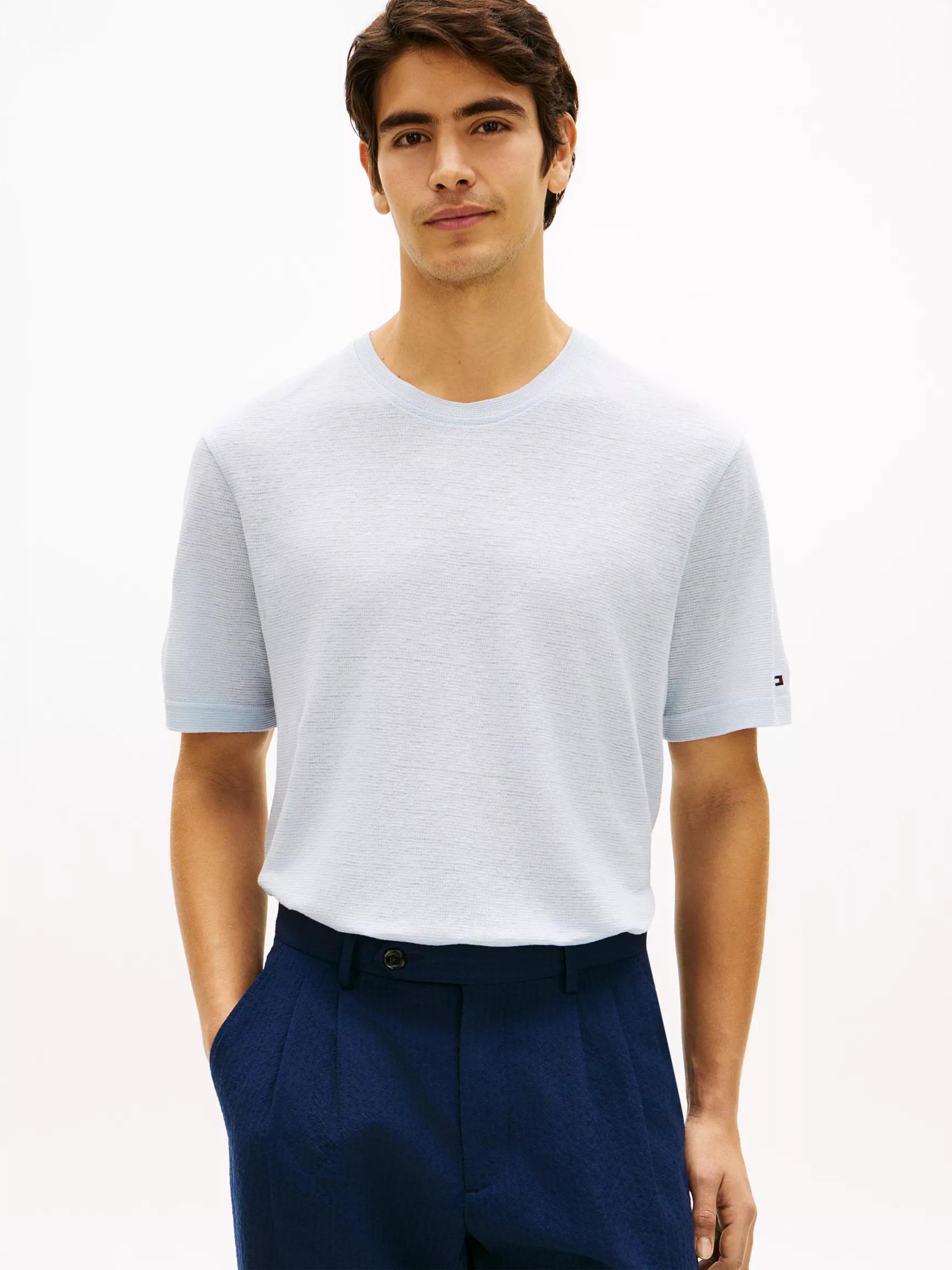 New York Label Cotton-Linen T-Shirt by TOMMY HILFIGER