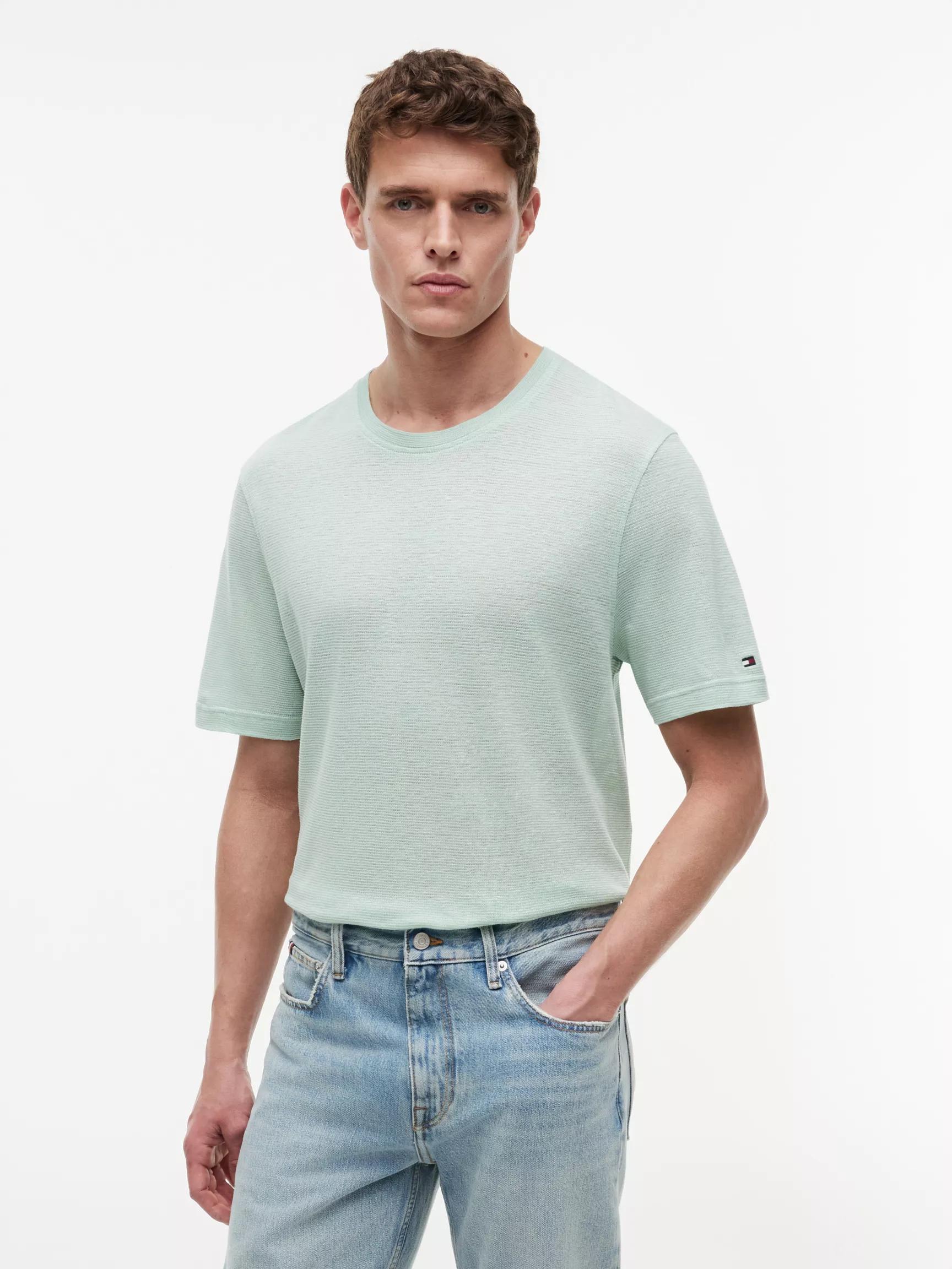 New York Label Cotton-Linen T-Shirt by TOMMY HILFIGER