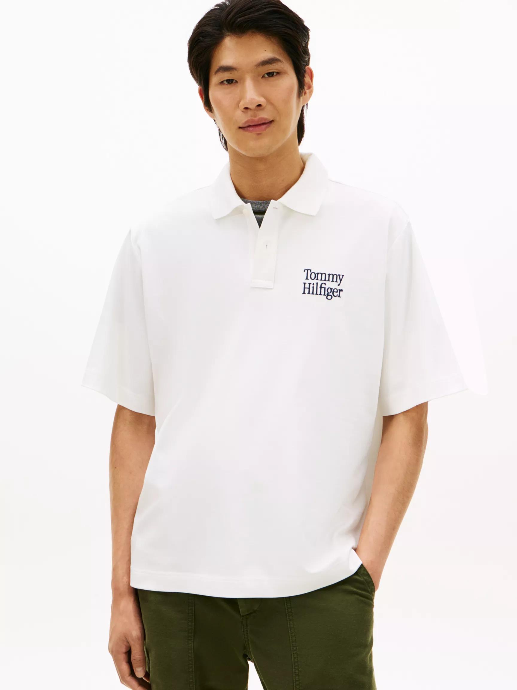 Oversized Fit Logo Interlock Polo by TOMMY HILFIGER