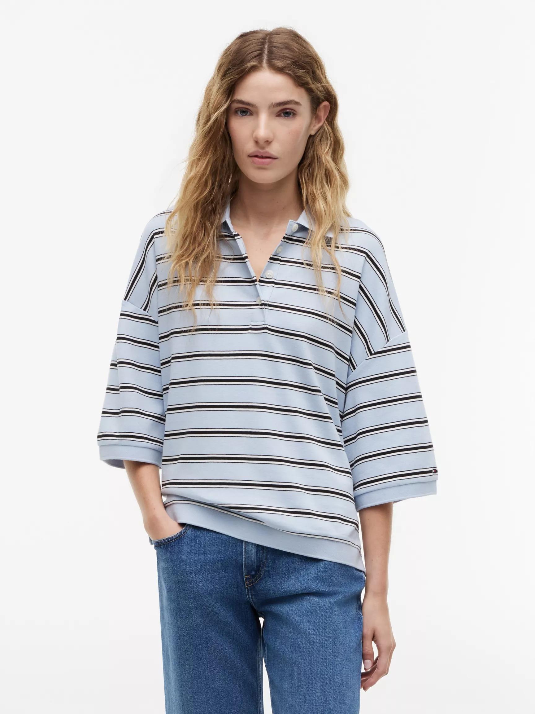 Oversized Fit Striped Polo by TOMMY HILFIGER