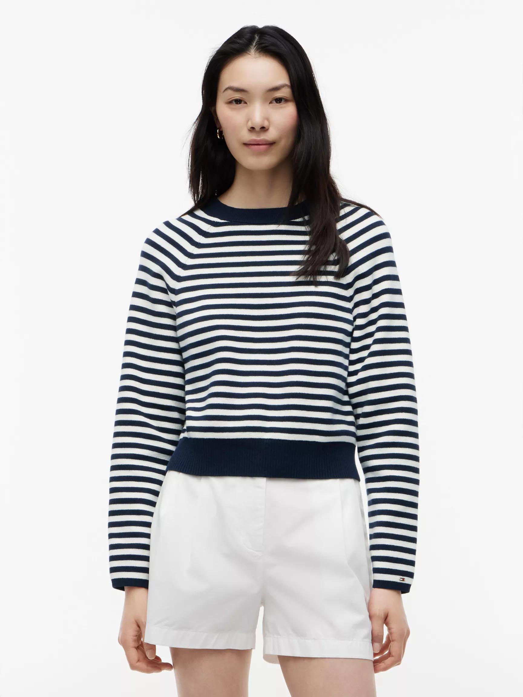 Oversized Fit Striped Raglan Sweater by TOMMY HILFIGER