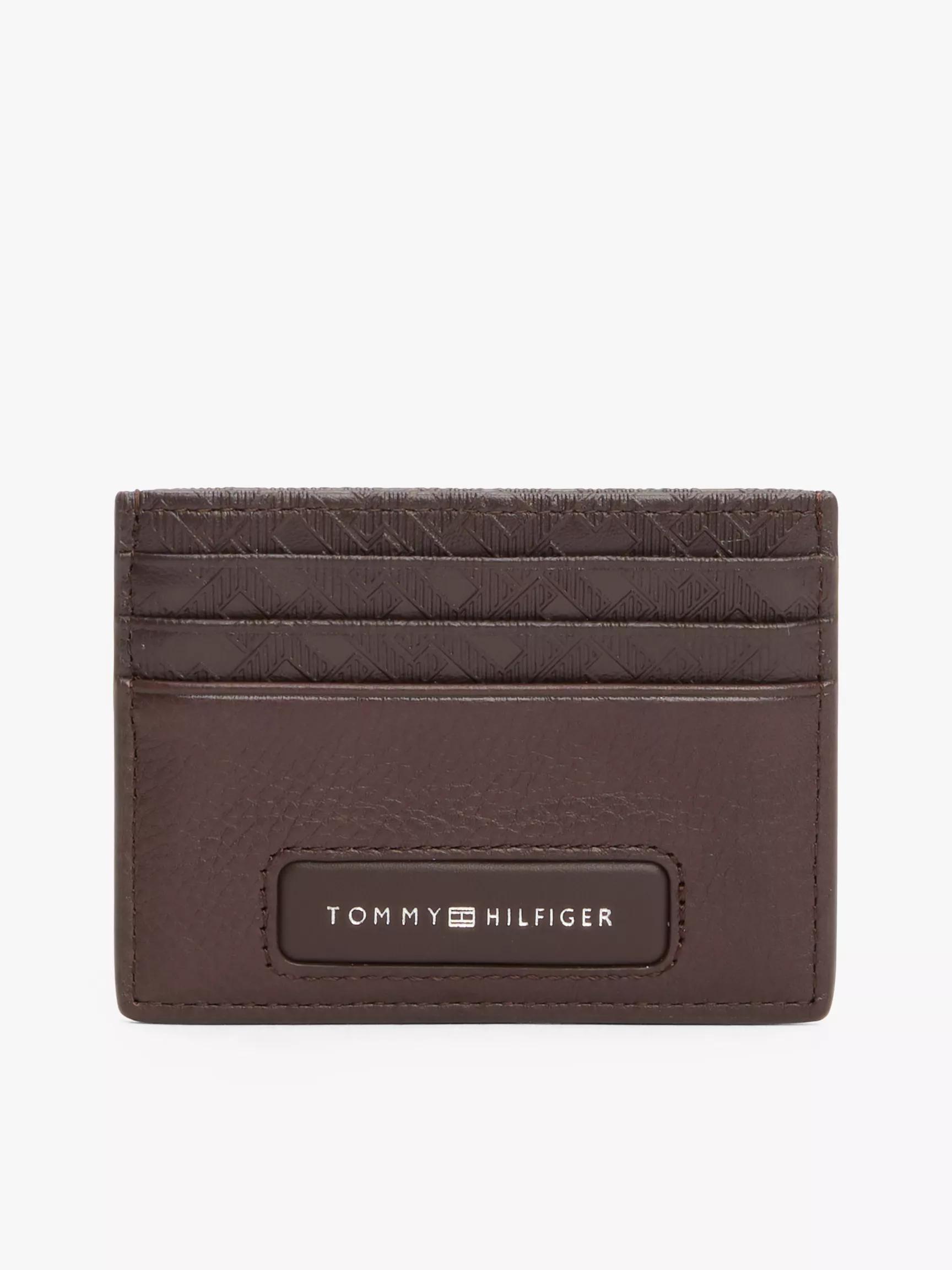 Pebbled Leather Monogram Card Holder by TOMMY HILFIGER
